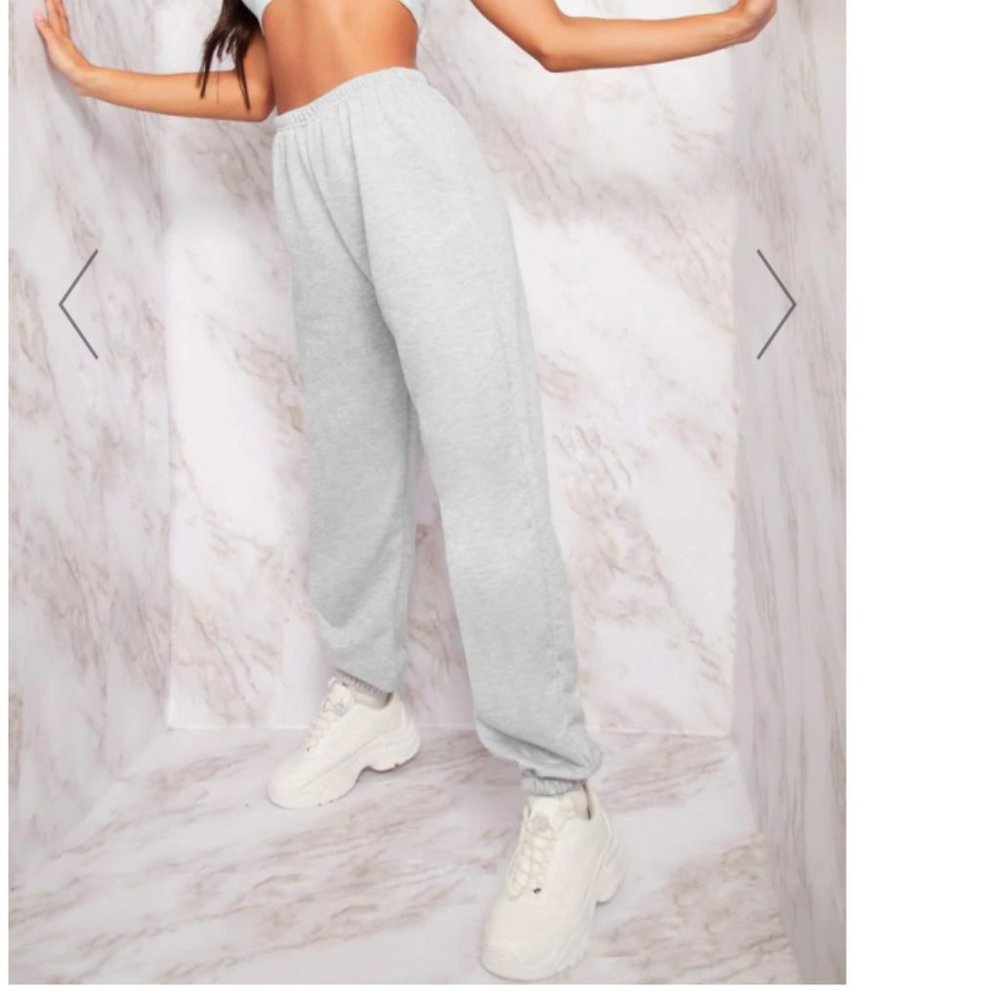 Basic Cuffed Hem Sweatpants/ Joggers